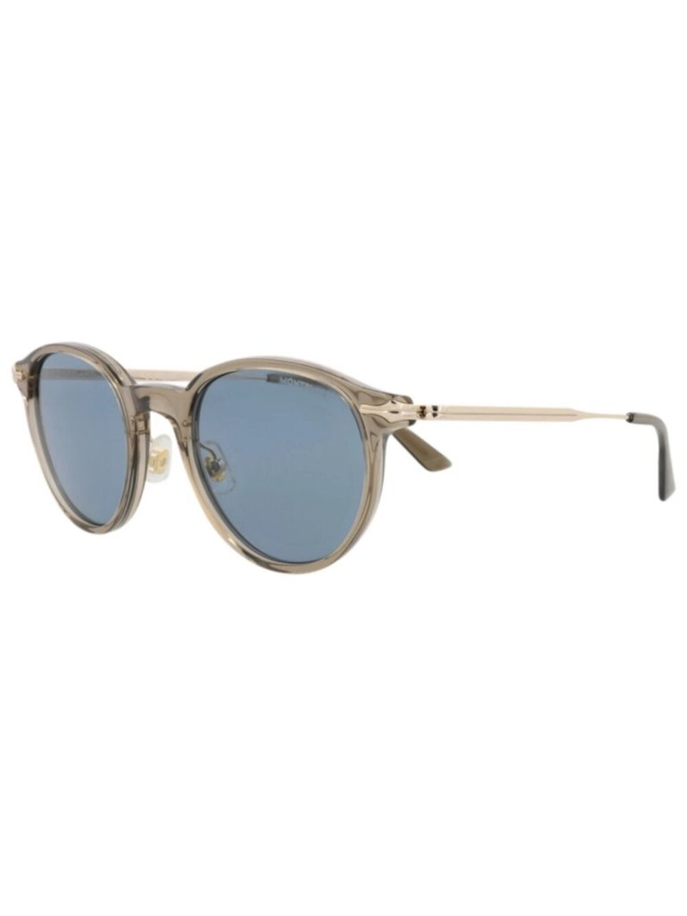 New Montblanc Women's Sunglasses Round Oval Recycled Acetate Frame Mens Brown